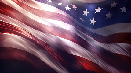 Fototapeta na wymiar Close up american flag background. 4th of july. Independence day illustration. Generative AI.