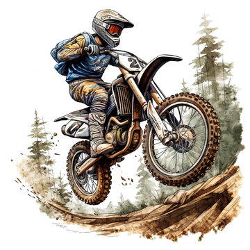Motocross Freestyle Drawings