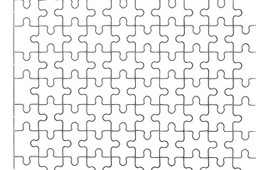 jigsaw puzzle. back side. white pieces forming flawless pattern
