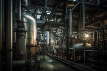 Chemical industry plant. AI Generated