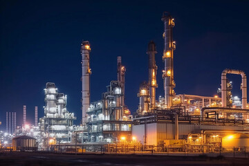 Obraz na płótnie Canvas Chemical industry plant. AI Generated