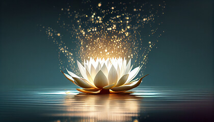 water lily shining flower