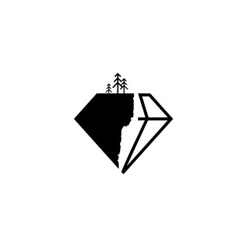 diamond and bluff logo design