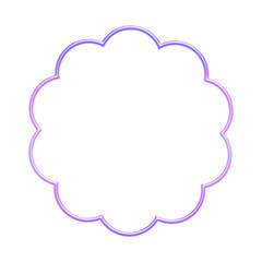 Purple Gradient Flower Outline
