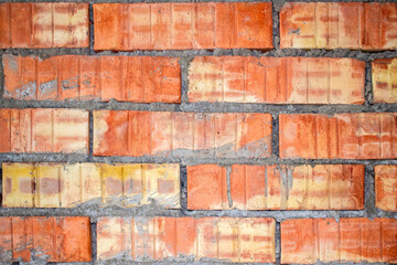 Obsolete brick wall with grungy elements for a background texture