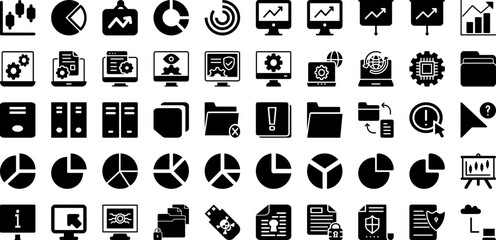 Info Icon Set Isolated Silhouette Solid Icons With Sign, Vector, Info, Help, Icon, Symbol, Information Infographic Simple Vector Illustration