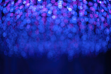 Blue bokeh abstract background.