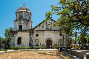 Fototapeta premium Anini-y, Antique, Philippines - The Anini-y Church or the Parish Church of San Juan Nepomuceno.