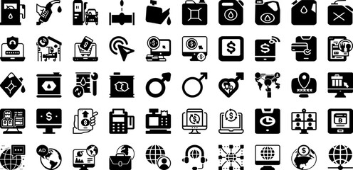 Line Icon Set Isolated Silhouette Solid Icons With Set, Icon, Business, Line, Outline, Vector, Thin Infographic Simple Vector Illustration