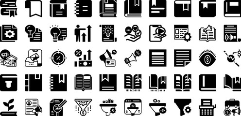 Mark Icon Set Isolated Silhouette Solid Icons With Isolated, Symbol, Sign, Icon, Illustration, Mark, Vector Infographic Simple Vector Illustration