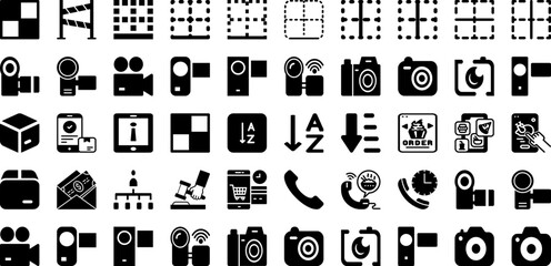 Order Icon Set Isolated Silhouette Solid Icons With Vector, Order, Box, Delivery, Symbol, Icon, Service Infographic Simple Vector Illustration