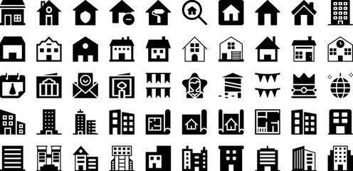 Part Icon Set Isolated Silhouette Solid Icons With Symbol, Set, Vector, Outline, Icon, Thin, Line Infographic Simple Vector Illustration