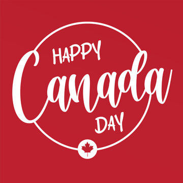 Canada Day Vector Illustration. Happy Canada Day Holiday Design. Red Leaf Isolated on a white background. 