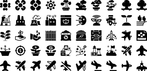 Plan Icon Set Isolated Silhouette Solid Icons With Sign, Illustration, Plan, Vector, Business, Icon, Symbol Infographic Simple Vector Illustration