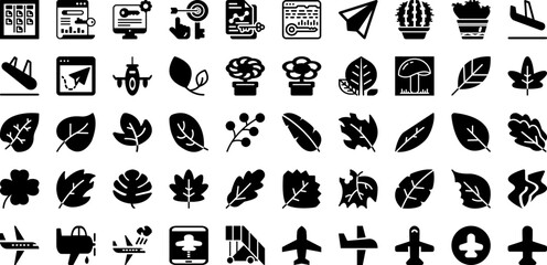 Plan Icon Set Isolated Silhouette Solid Icons With Symbol, Vector, Icon, Plan, Business, Illustration, Sign Infographic Simple Vector Illustration