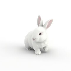 Obraz premium rabbit, animal, bunny, isolated, white, pets, fluffy, easter, mammal, fur, pet, small, cute, hare, farm, furry, domestic, animals, one, young, tame, baby, grey, ear, adorable