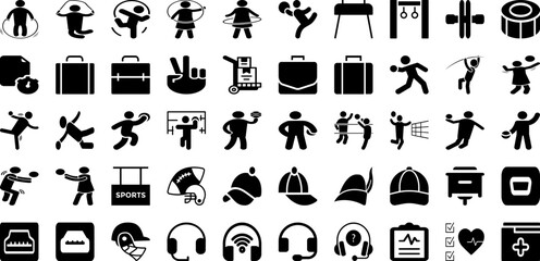 Port Icon Set Isolated Silhouette Solid Icons With Cargo, Icon, Set, Port, Vector, Ship, Line Infographic Simple Vector Illustration