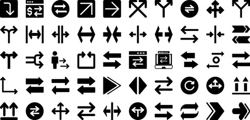 Right Icon Set Isolated Silhouette Solid Icons With Icon, Right, Line, Vector, Choice, Sign, Symbol Infographic Simple Vector Illustration