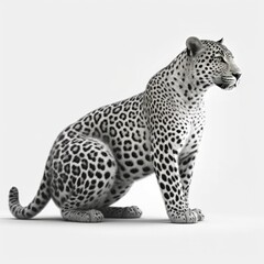 leopard, animal, cat, wildlife, predator, wild, jaguar, nature, mammal, feline, zoo, spots, big cat, safari, panthera pardus, carnivore, spotted, white, hunter, fur, white background, dangerous, anima