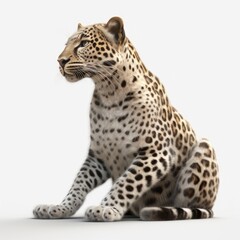 leopard, animal, cat, wildlife, predator, wild, jaguar, nature, mammal, feline, zoo, spots, big cat, safari, panthera pardus, carnivore, spotted, white, hunter, fur, white background, dangerous, anima