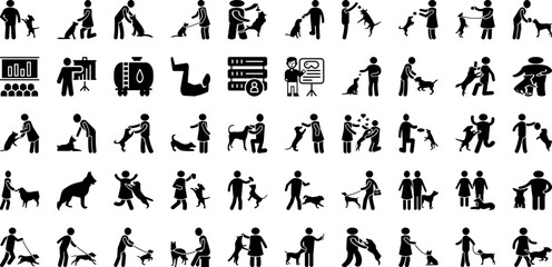 Train Icon Set Isolated Silhouette Solid Icons With Symbol, Travel, Train, Icon, Transport, Vector, Transportation Infographic Simple Vector Illustration