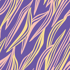 Colourful Tropical Leaf Seamless Pattern Design