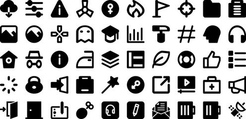 User Icon Set Isolated Silhouette Solid Icons With Web, User, Icon, Vector, Business, People, Symbol Infographic Simple Vector Illustration