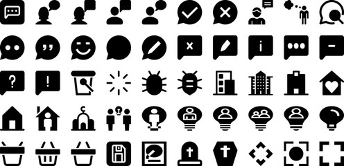 User Icon Set Isolated Silhouette Solid Icons With Web, Business, Vector, Symbol, User, People, Icon Infographic Simple Vector Illustration