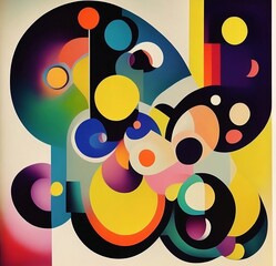 Fototapeta premium A Bauhauss inspired graphic content.