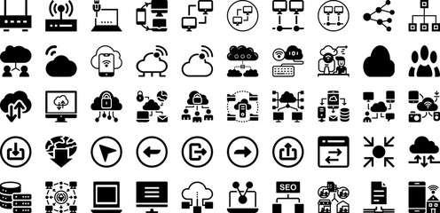 Work Icon Set Isolated Silhouette Solid Icons With Icon, Business, Work, People, Line, Vector, Teamwork Infographic Simple Vector Illustration