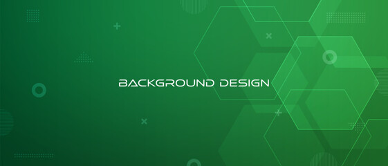 Abstract minimal background with green gradient. modern geometric polygonal and halftone texture for banners and business templates © BoBloob