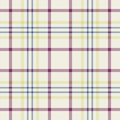 Fototapeta premium Plaid seamless pattern. Check fabric texture. Vector textile print.