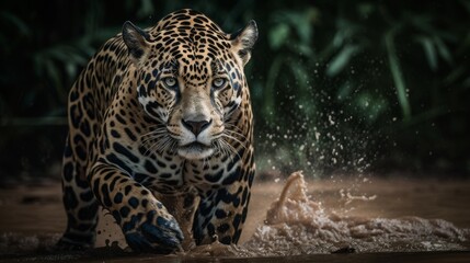 Incredible Jaguar in Natural Habitat AI Generated