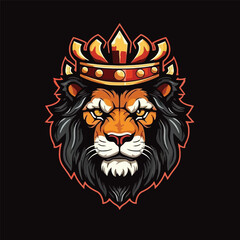 Vector Illustration of Lion Head Logo Design