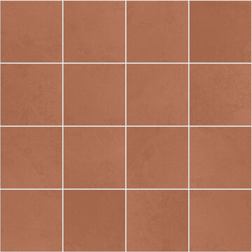 Terracotta tiles seamless pattern background, brick red color