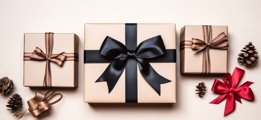 gift box with ribbon - generative ai
