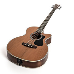 Fototapeta premium acoustic guitar isolated on white - generative ai