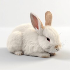 rabbit, animal, bunny, white, pet, isolated, easter, fluffy, mammal, fur, pets, cute, hare, small, domestic, ears, one, young, farm, tame, furry, baby, clean, ear, adorable