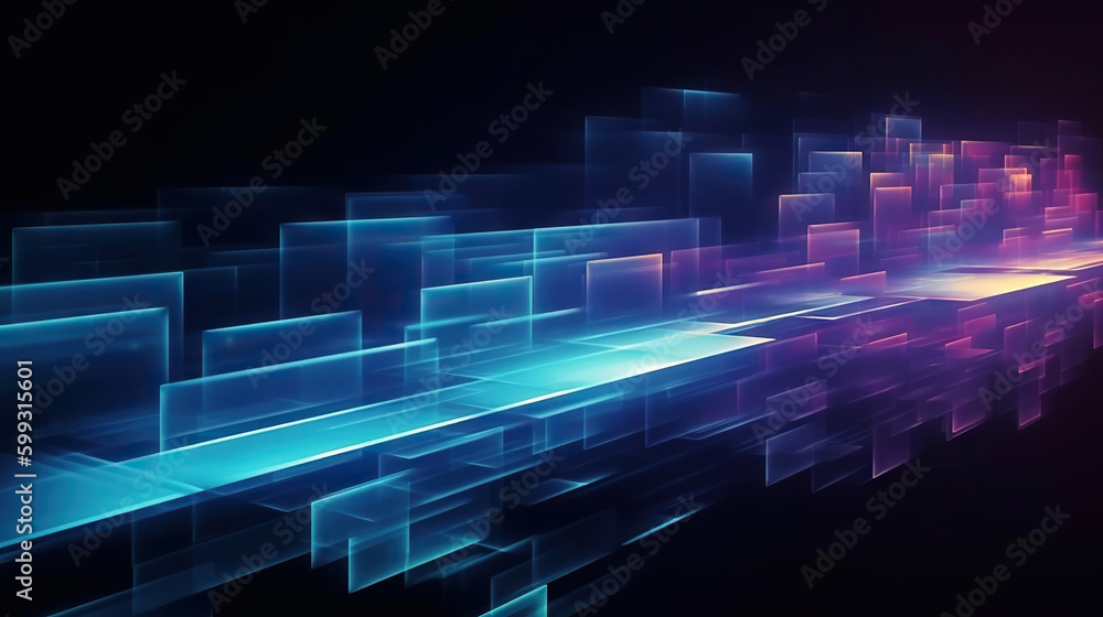 Poster modern digital abstract 3d background. can be used in the description of technological processes, sc