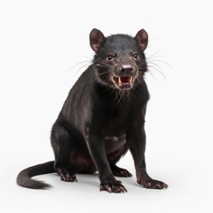 Tasmanian devil, pet, animal, polecat, white, mammal, isolated, rodent, white background, mustela, fur, domestic, rat, furry, animals, studio, vertebrate, brown, studio shot, isolated on white, young,