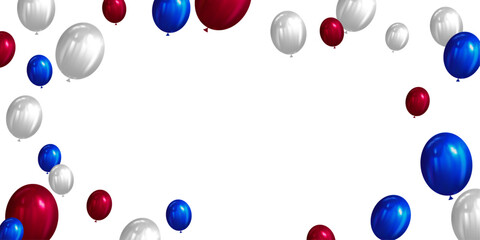 happy 4th of july celebration background with balloons