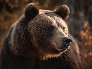 Obraz na płótnie Canvas Captivating Wild Bear Encounter - AI Generated