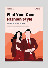 Fototapeta premium Fashion Style Brochure Template suitable for illustration, advertising and media