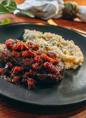 grilled pork ribs risotto