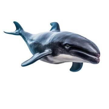Baby Whale isolated on white (generative AI)