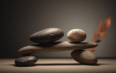 Finding serenity through the delicate equilibrium of stones