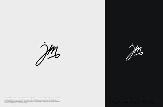 Initial Letter JM Logo monogram typography for business name. Vector logo inspiration