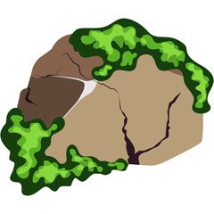 Stones of various sizes and shapes.Stones and rocks in isometric 3d flat style.