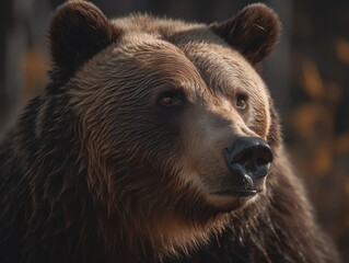 Fototapeta na wymiar Captivating Wild Bear Encounter - AI Generated Generative AI