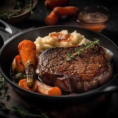 lamb chops with vegetables